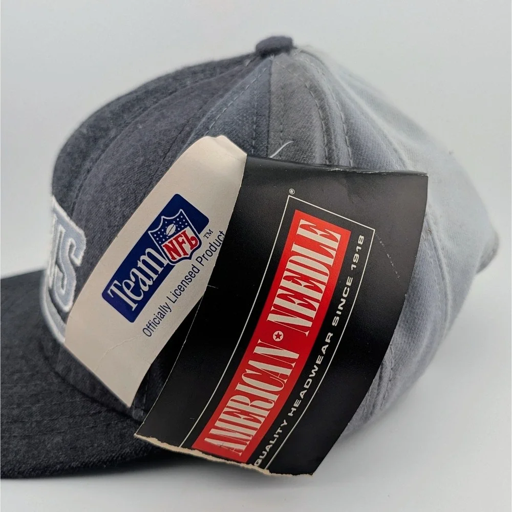 New York Giants NY NFL Strapback Hat Cap Grey Scale American Needle VTG NWT DS